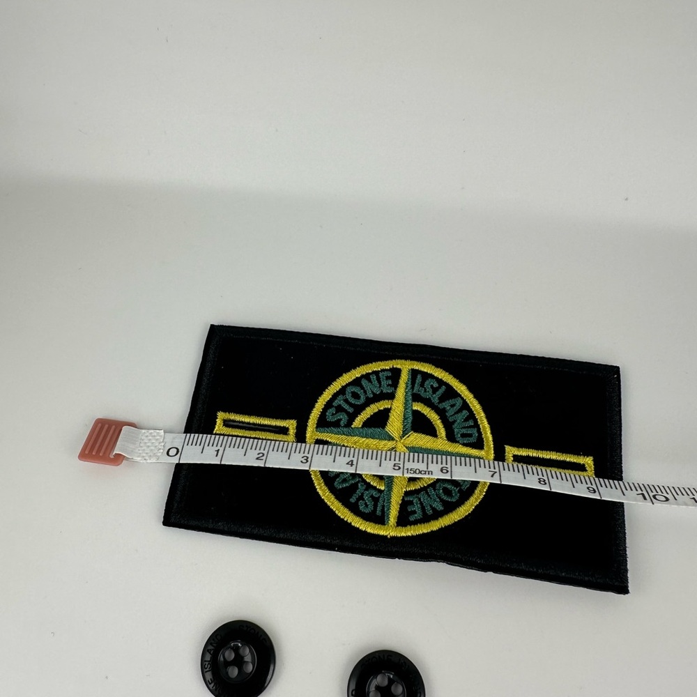 Stone Island Black Patch with Yellow and Green Logo